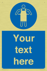 Custom Protective Apron Required Sign